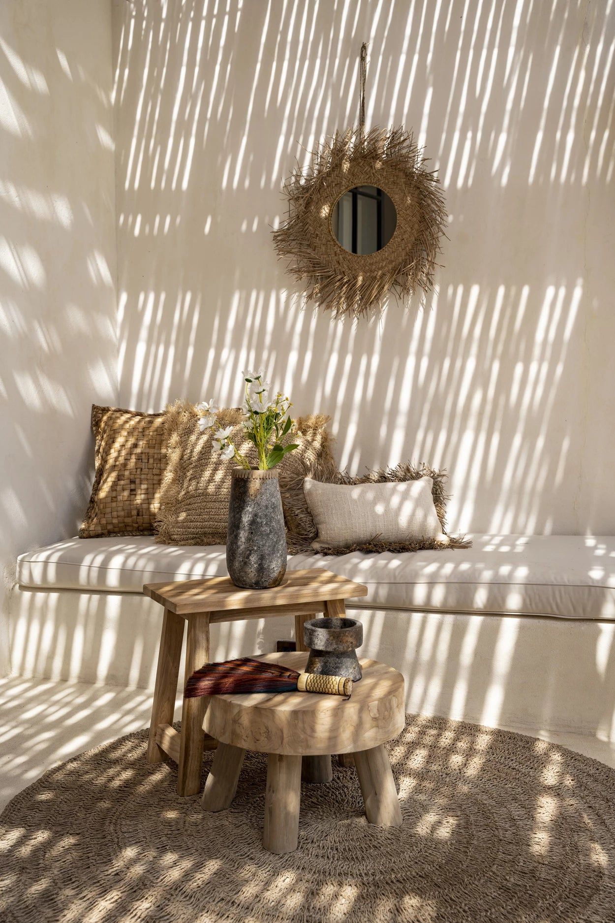 Rotan Mirror - Natural -Ø 65 cm