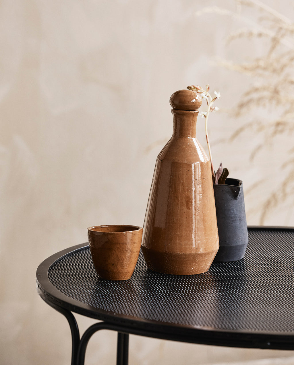 OLIVO BLACK GARDEN TABLE ROUND D 75 CM