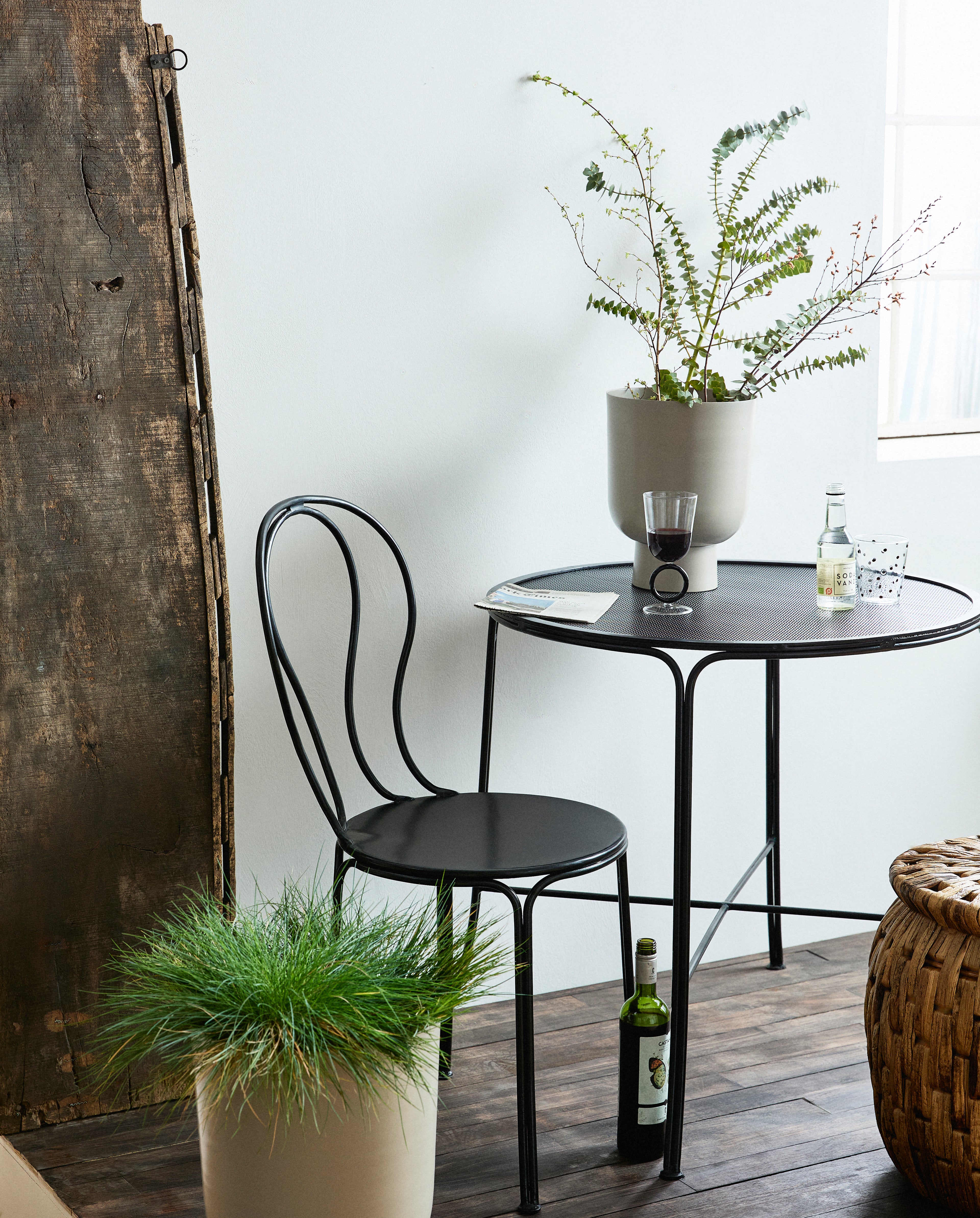 OLIVO BLACK GARDEN TABLE ROUND D 75 CM