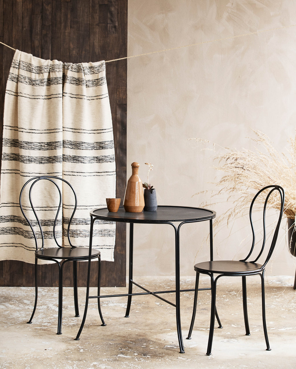 OLIVO BLACK GARDEN TABLE ROUND D 75 CM