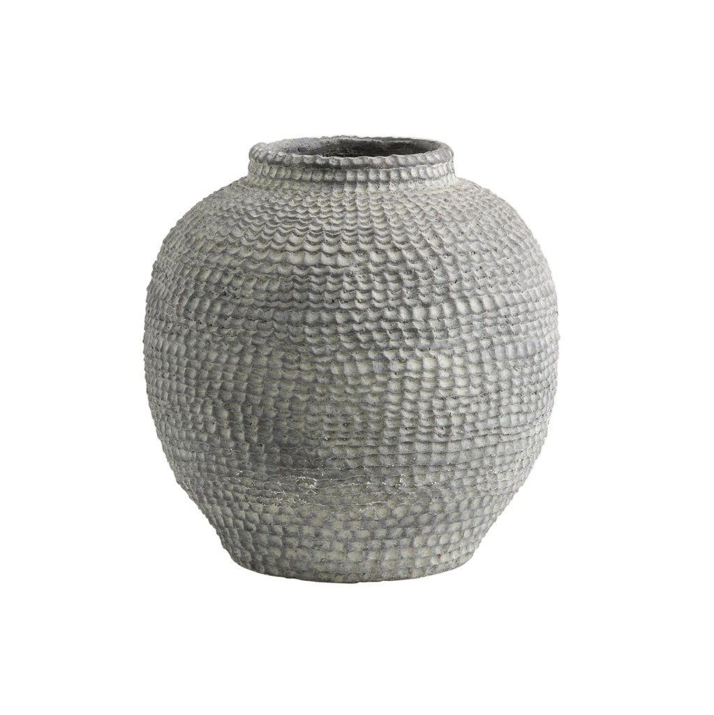 RUPA GREY POT, CEMENT, H 32 CM