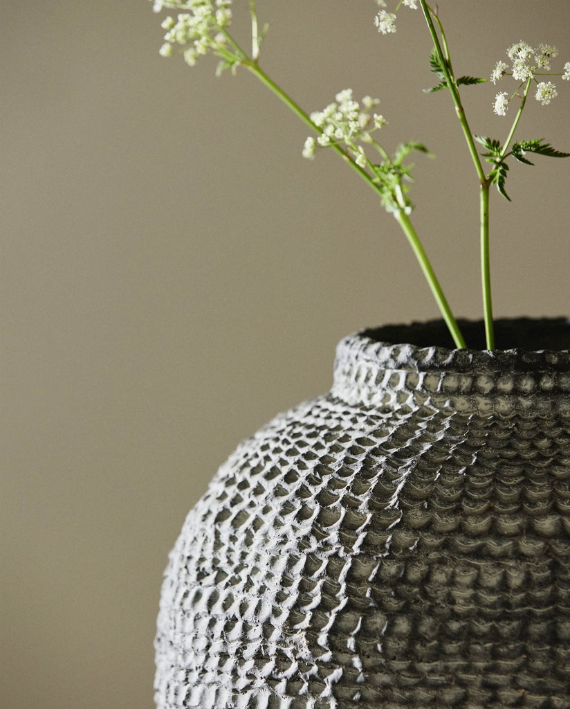 RUPA GREY POT, CEMENT, H 32 CM