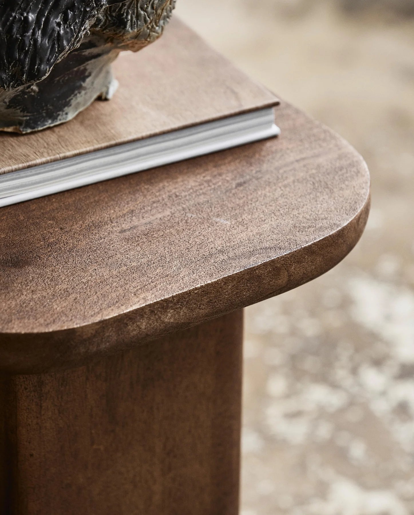 TOKE SIDE TABLE, DARK BROWN