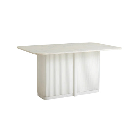 White rectangular table on a white background