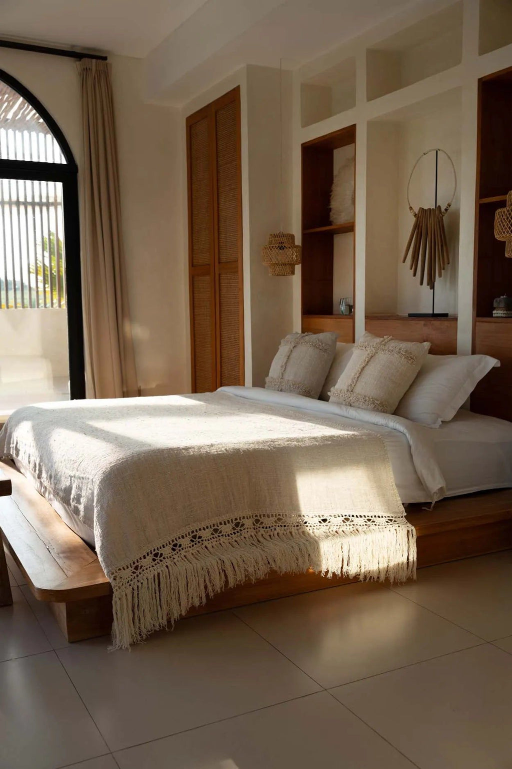 Gypsy Bed Throw - 122 x 260 cm Natural