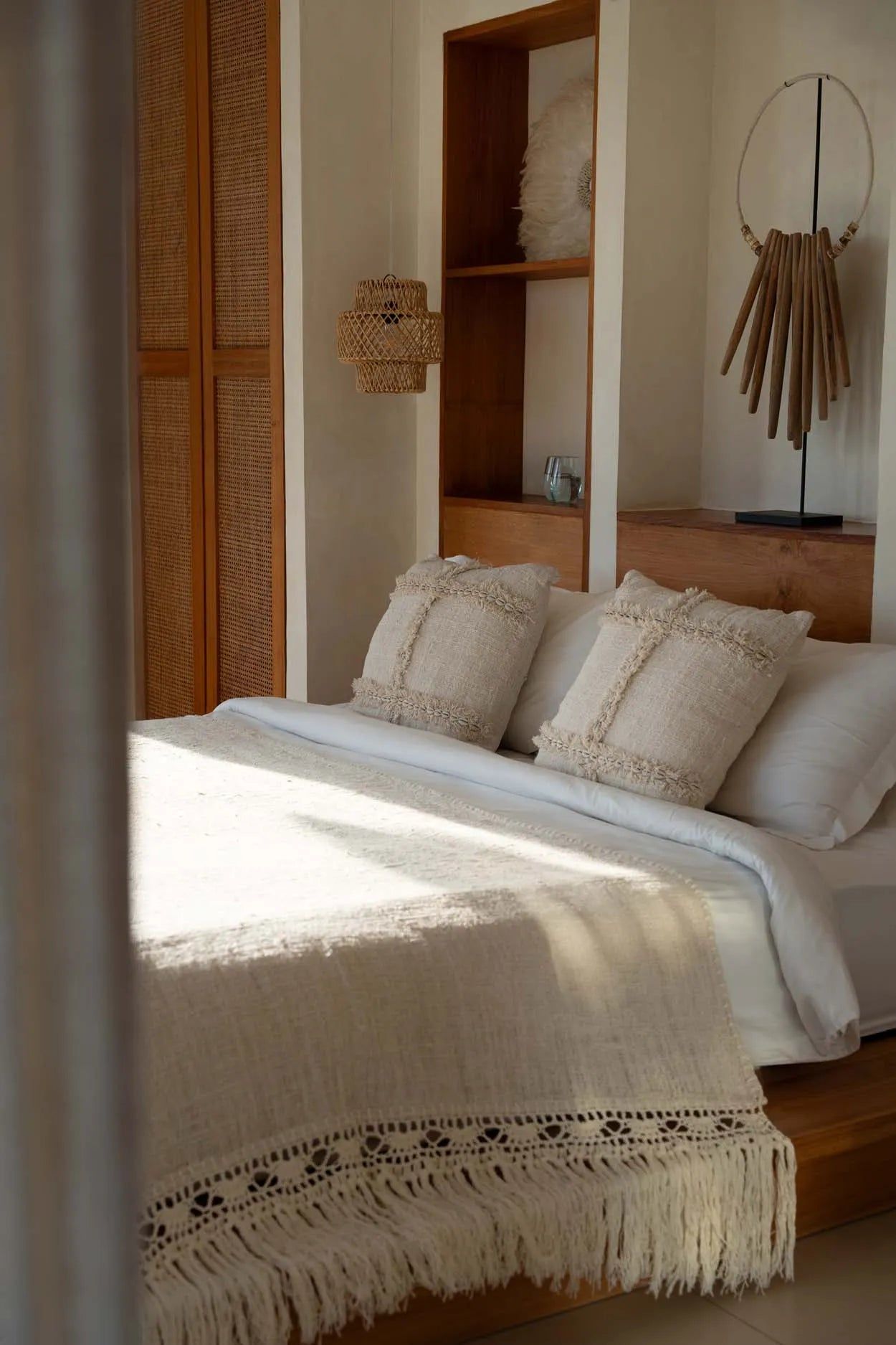 Gypsy Bed Throw - 122 x 260 cm Natural
