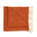 Stitch Bed Throw - 126 x 246 cm, Terracotta