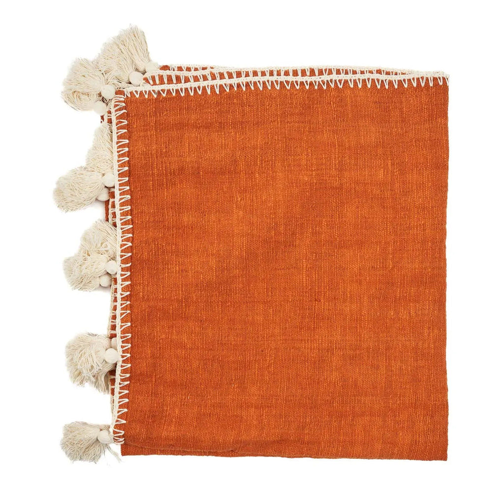 Stitch Bed Throw - 126 x 246 cm, Terracotta