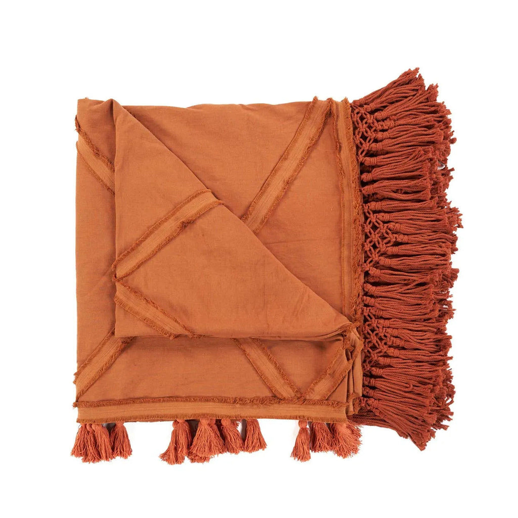Berber Bed Throw  - 240 x 300 cm, Terracotta