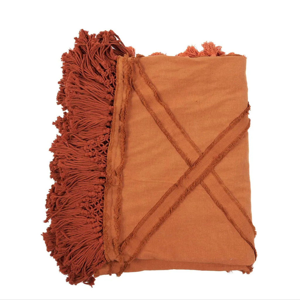 Berber Bed Throw  - 240 x 300 cm, Terracotta