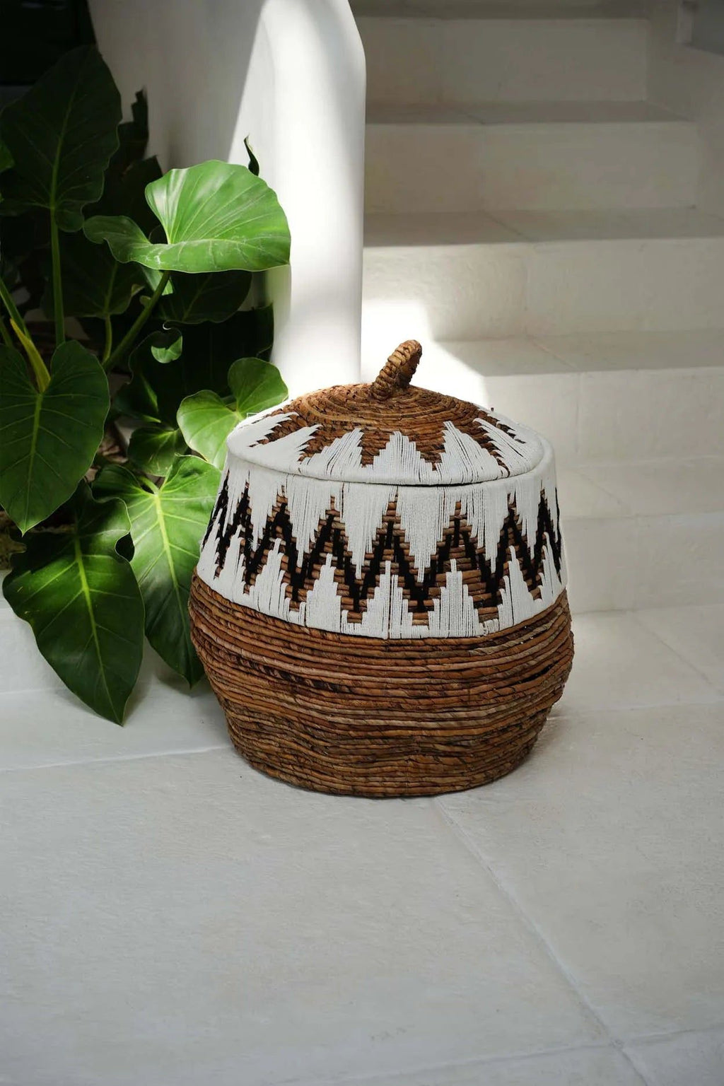 Little Bay Beach Basket - Natural White - L, 61 CM