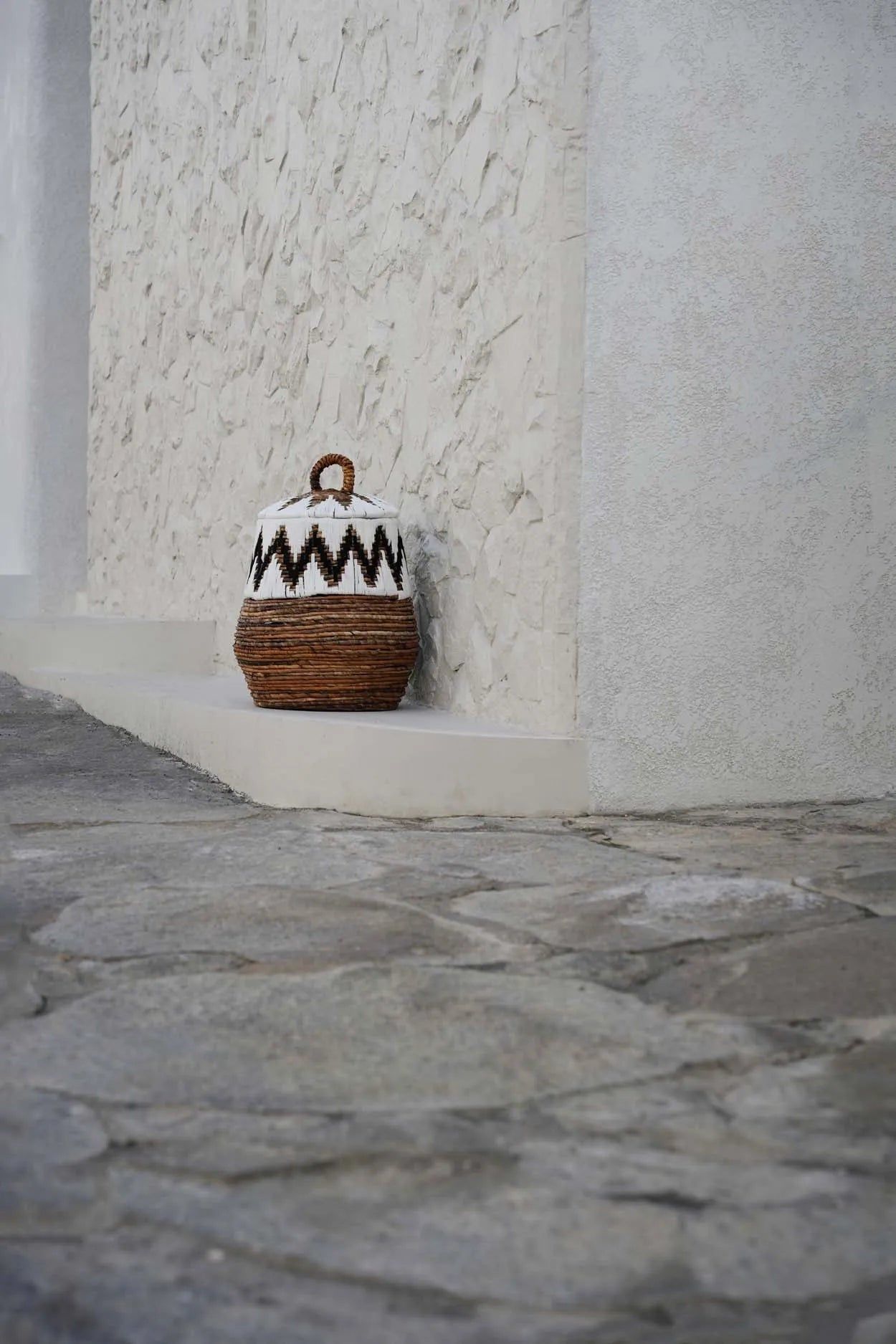 Little Bay Beach Basket - Natural White - S, 27 CM