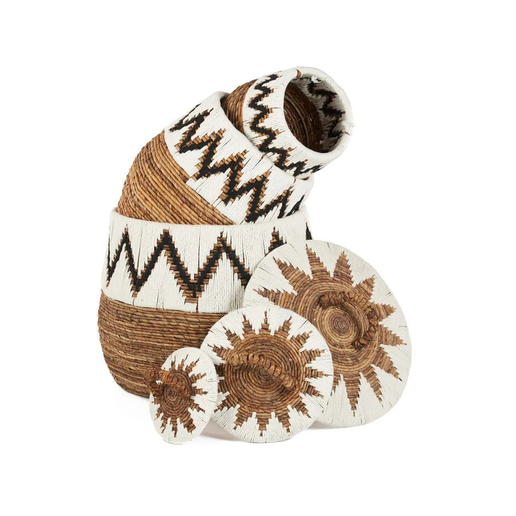 Little Bay Beach Basket - Natural White - M