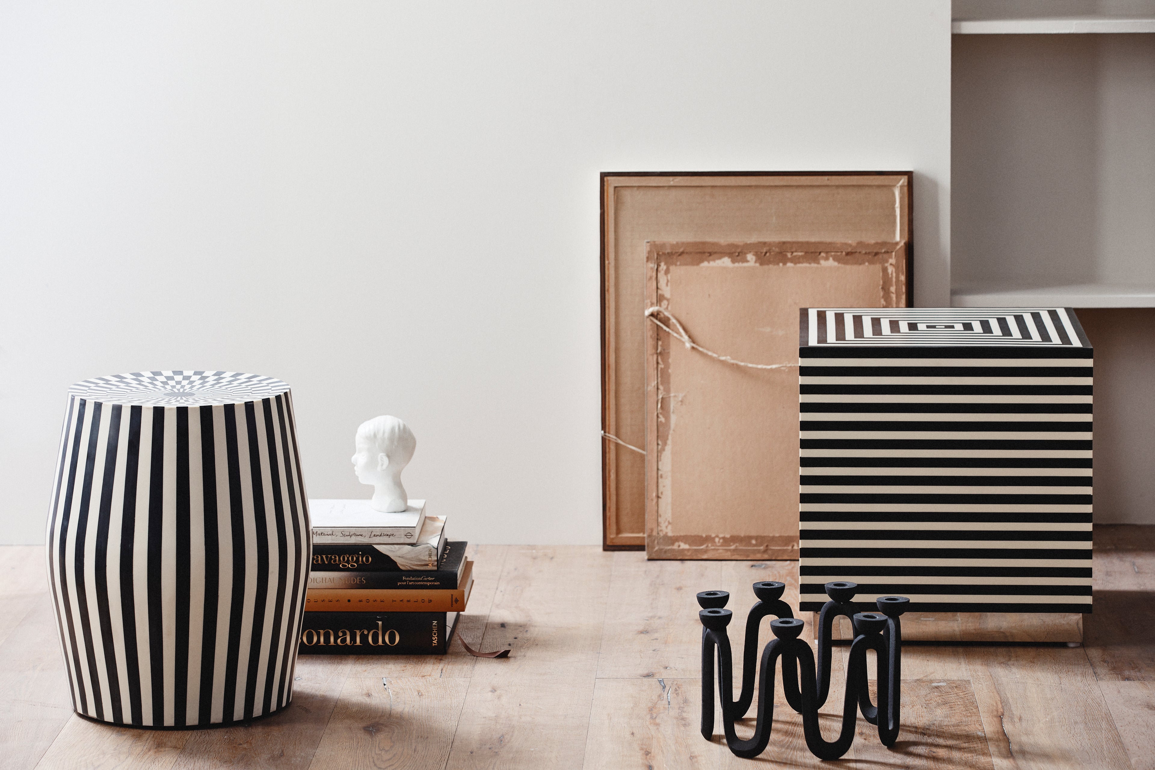 TAURA SQUARE SIDE TABLE/STOOL  46 CM