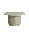ERIE IVORY round coffee table, marble top, Ø 75