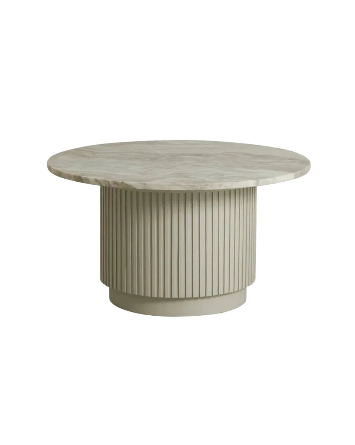 ERIE IVORY round coffee table, marble top, Ø 75