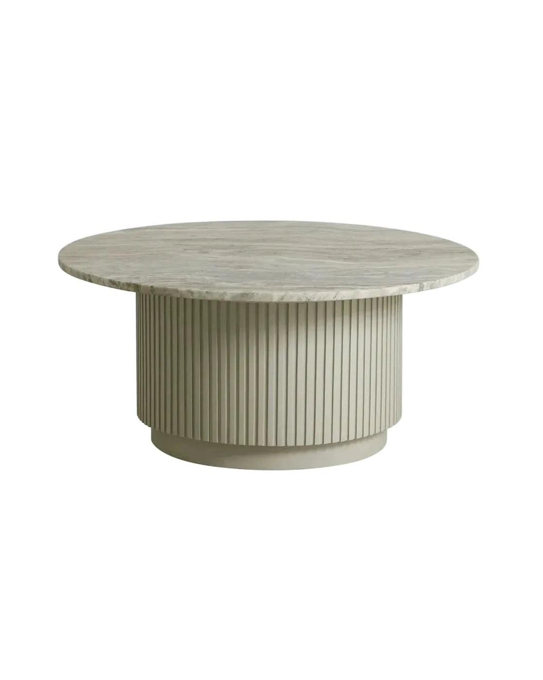 ERIE IVORY round coffee table, marble top, Ø 90