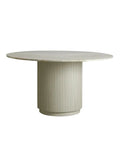 ERIE IVORY round dining table, marble top, Ø 140