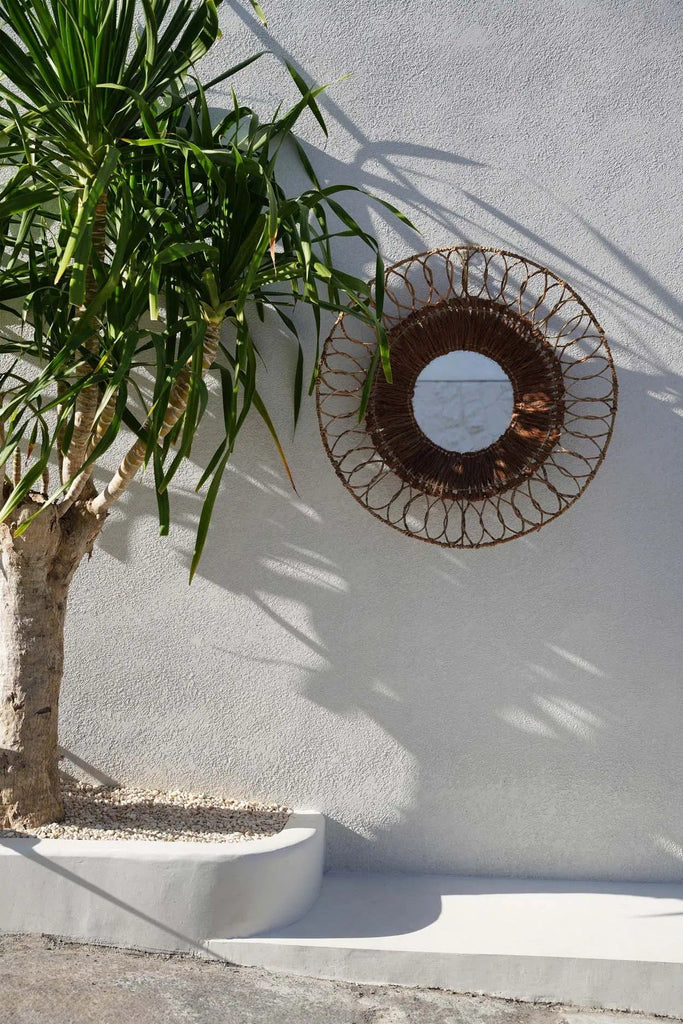 The Montezuma Mirror - Natural, D 80 CM