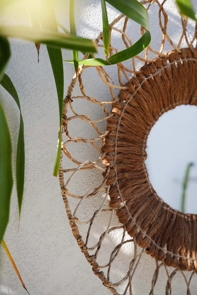 The Montezuma Mirror - Natural, D 80 CM