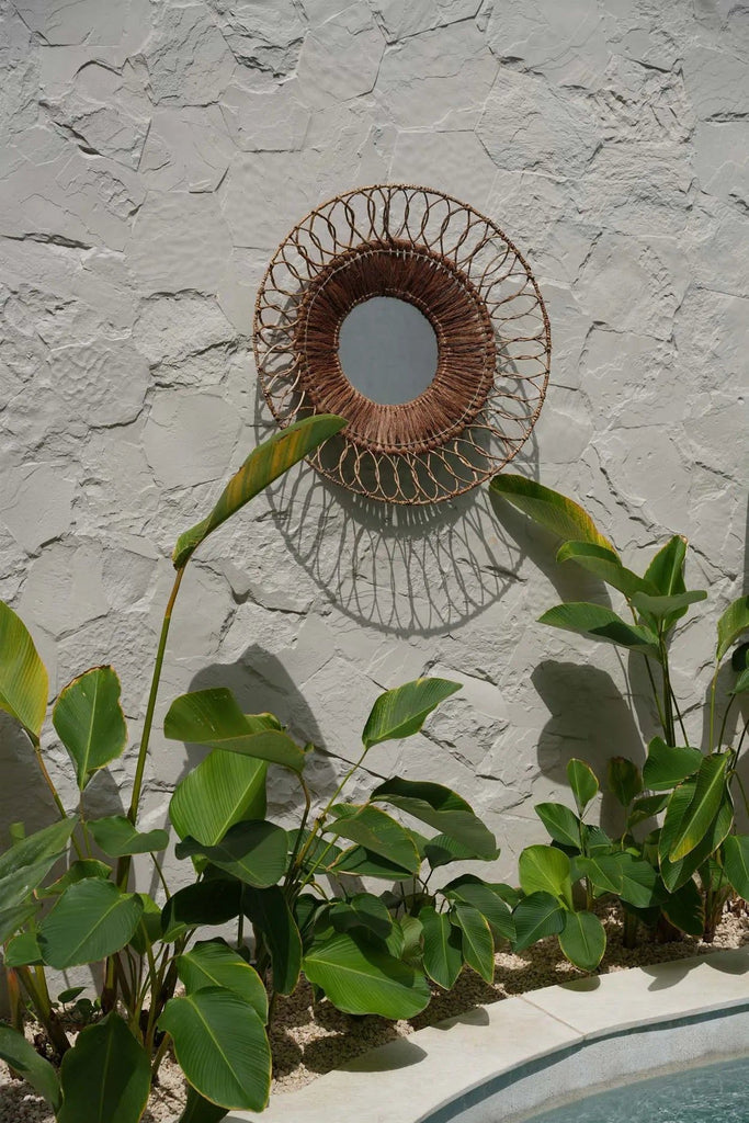 The Montezuma Mirror - Natural, D 80 CM