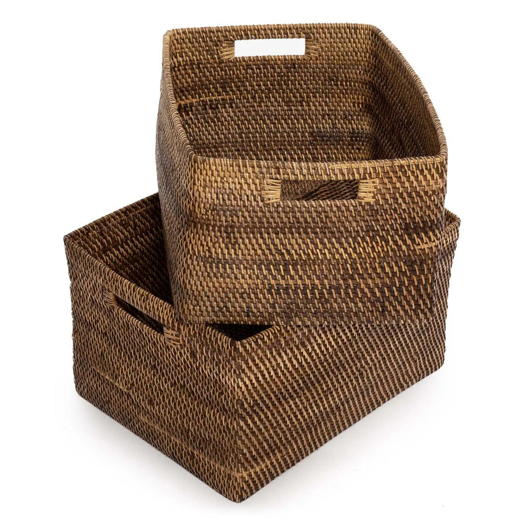 Colonial Magazine Basket - Natural Brown - S