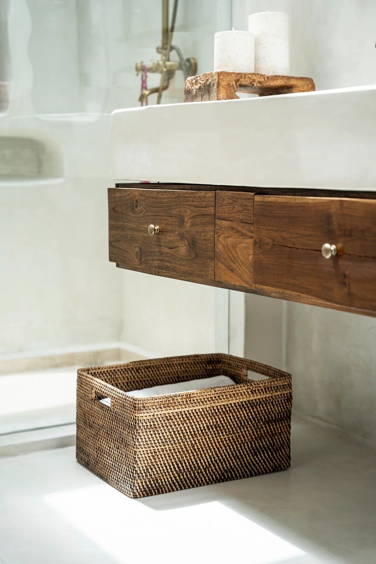 Colonial Magazine Basket - Natural Brown - XL
