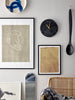 Jamin Wall Clock, Black, Marble