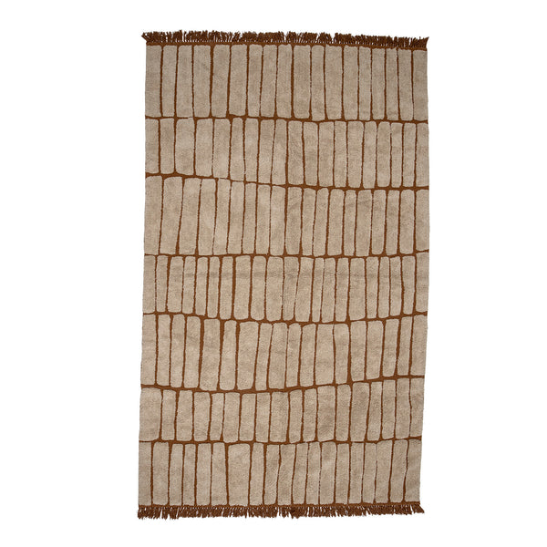 Metin Rug, Brown, Cotton, 200 x 300