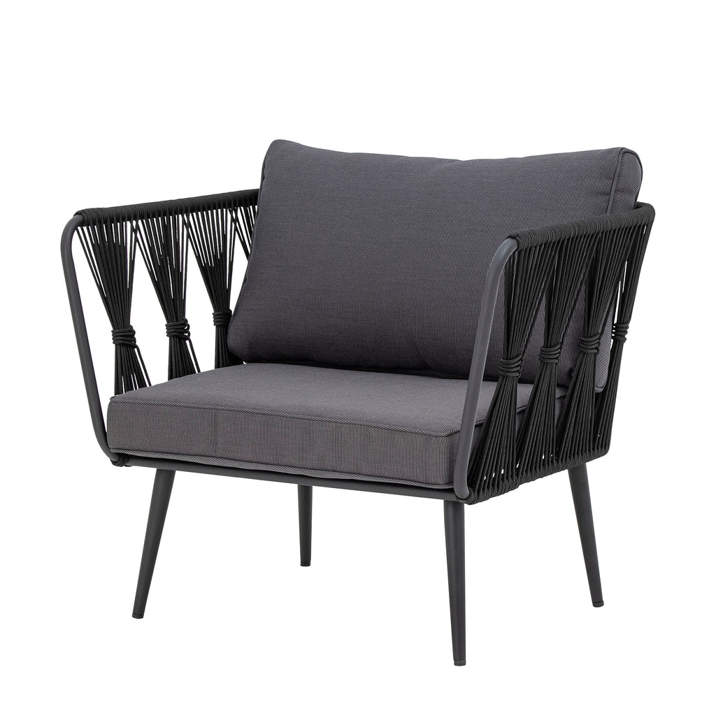 MUNDO PAVONE LOUNGE CHAIR, BLACK, METAL