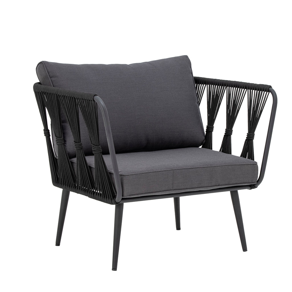 MUNDO PAVONE LOUNGE CHAIR, BLACK, METAL