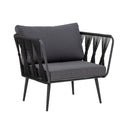 MUNDO PAVONE LOUNGE CHAIR, BLACK, METAL