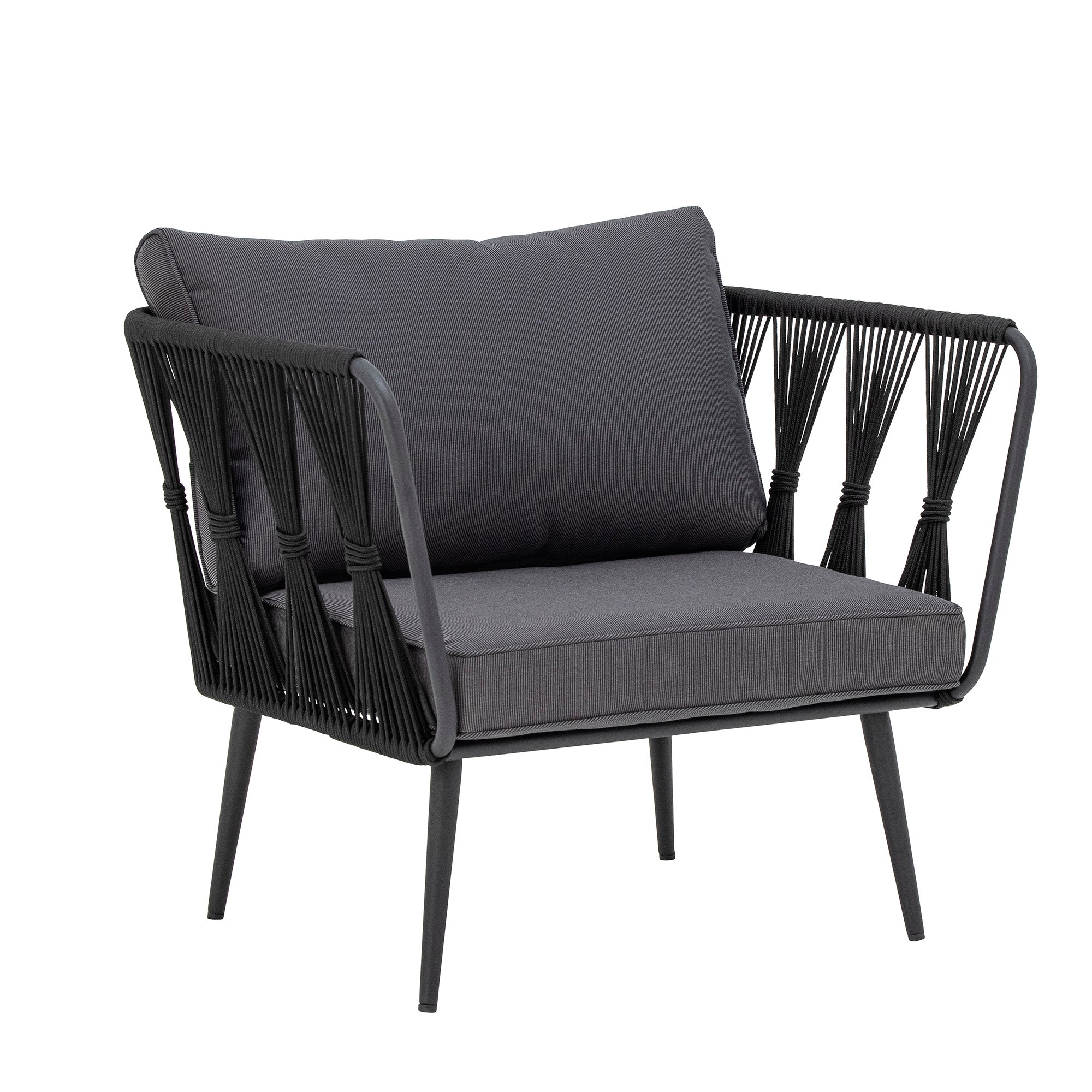 MUNDO PAVONE LOUNGE CHAIR, BLACK, METAL