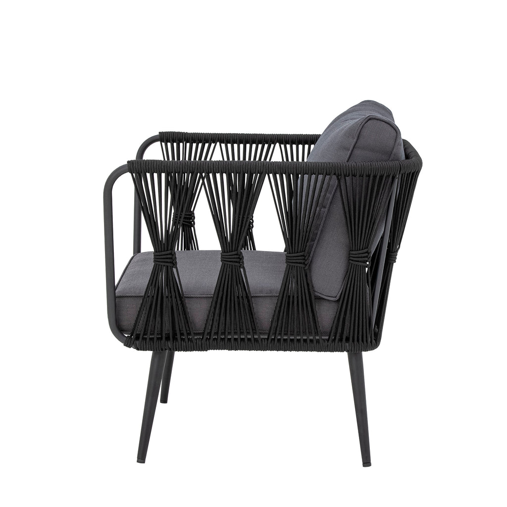 MUNDO PAVONE LOUNGE CHAIR, BLACK, METAL