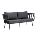 MUNDO PAVONE SOFA, BLACK, METAL