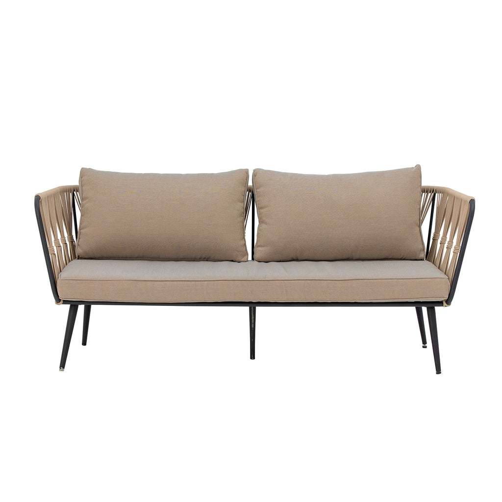 MUNDO PAVONE SOFA, BROWN-BEIGE, METAL