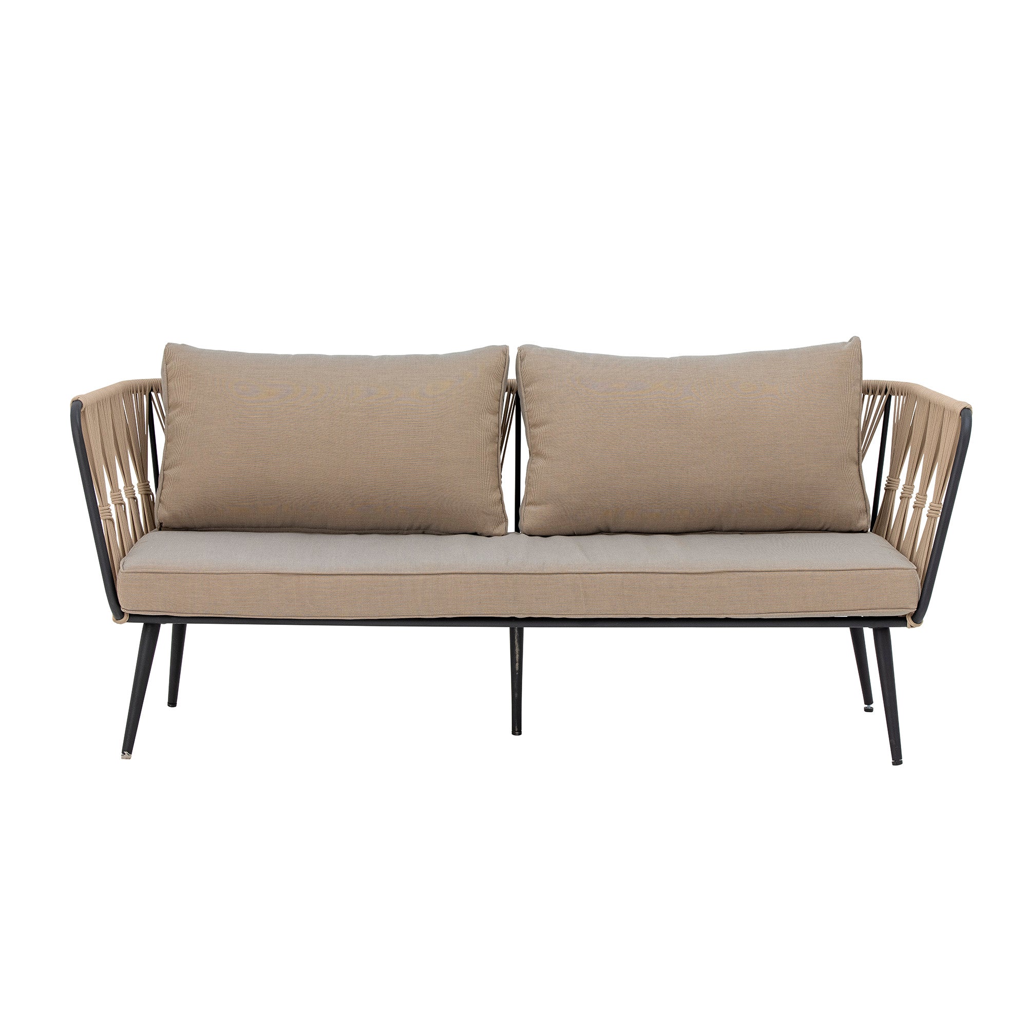 MUNDO PAVONE SOFA, BROWN-BEIGE, METAL