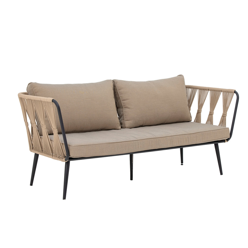 MUNDO PAVONE SOFA, BROWN-BEIGE, METAL