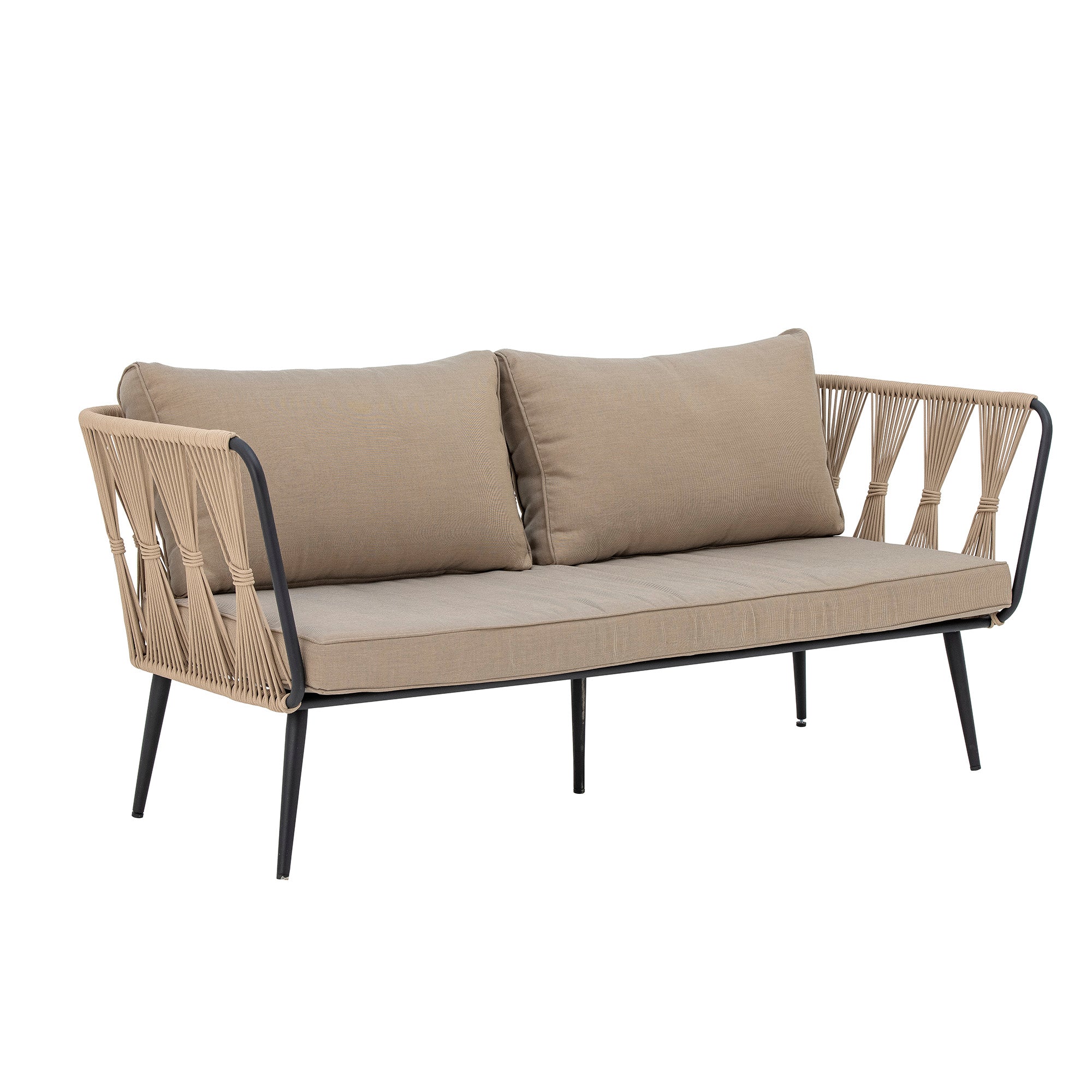 MUNDO PAVONE SOFA, BROWN-BEIGE, METAL