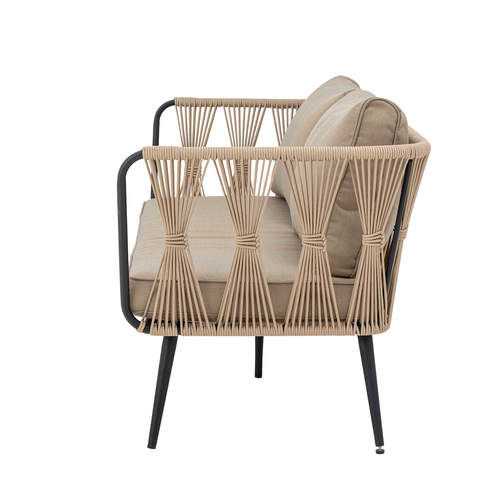 MUNDO PAVONE SOFA, BROWN-BEIGE, METAL