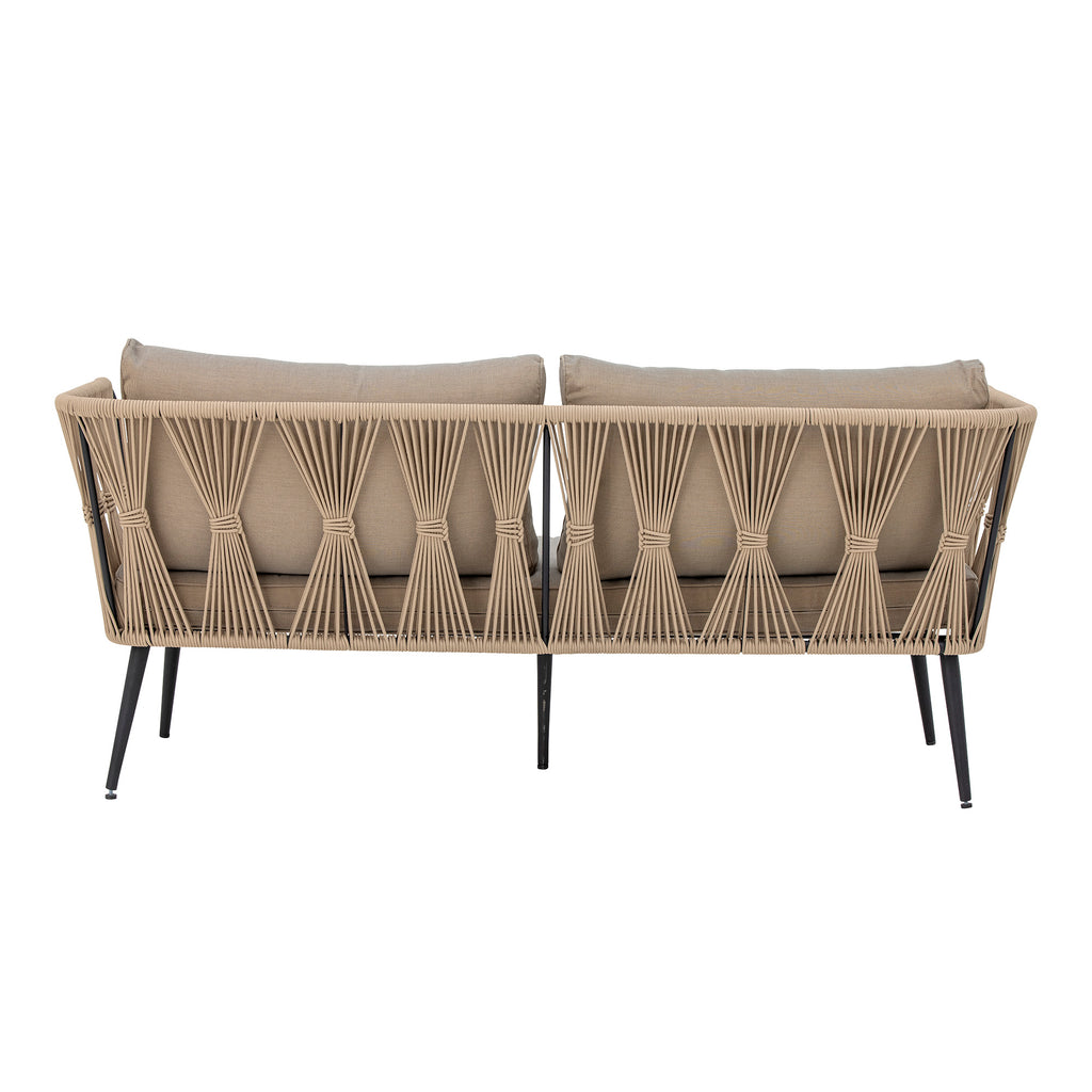 MUNDO PAVONE SOFA, BROWN-BEIGE, METAL