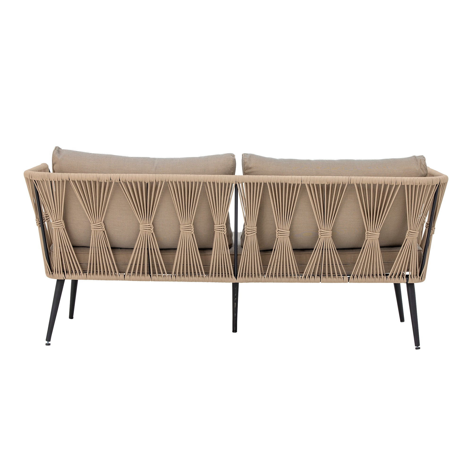 MUNDO PAVONE SOFA, BROWN-BEIGE, METAL