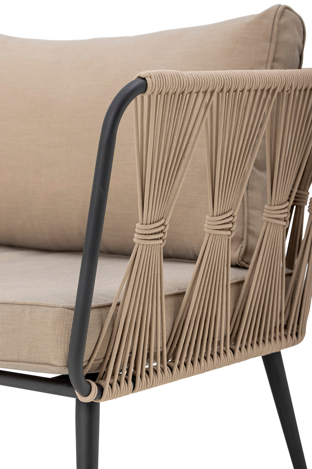 MUNDO PAVONE SOFA, BROWN-BEIGE, METAL