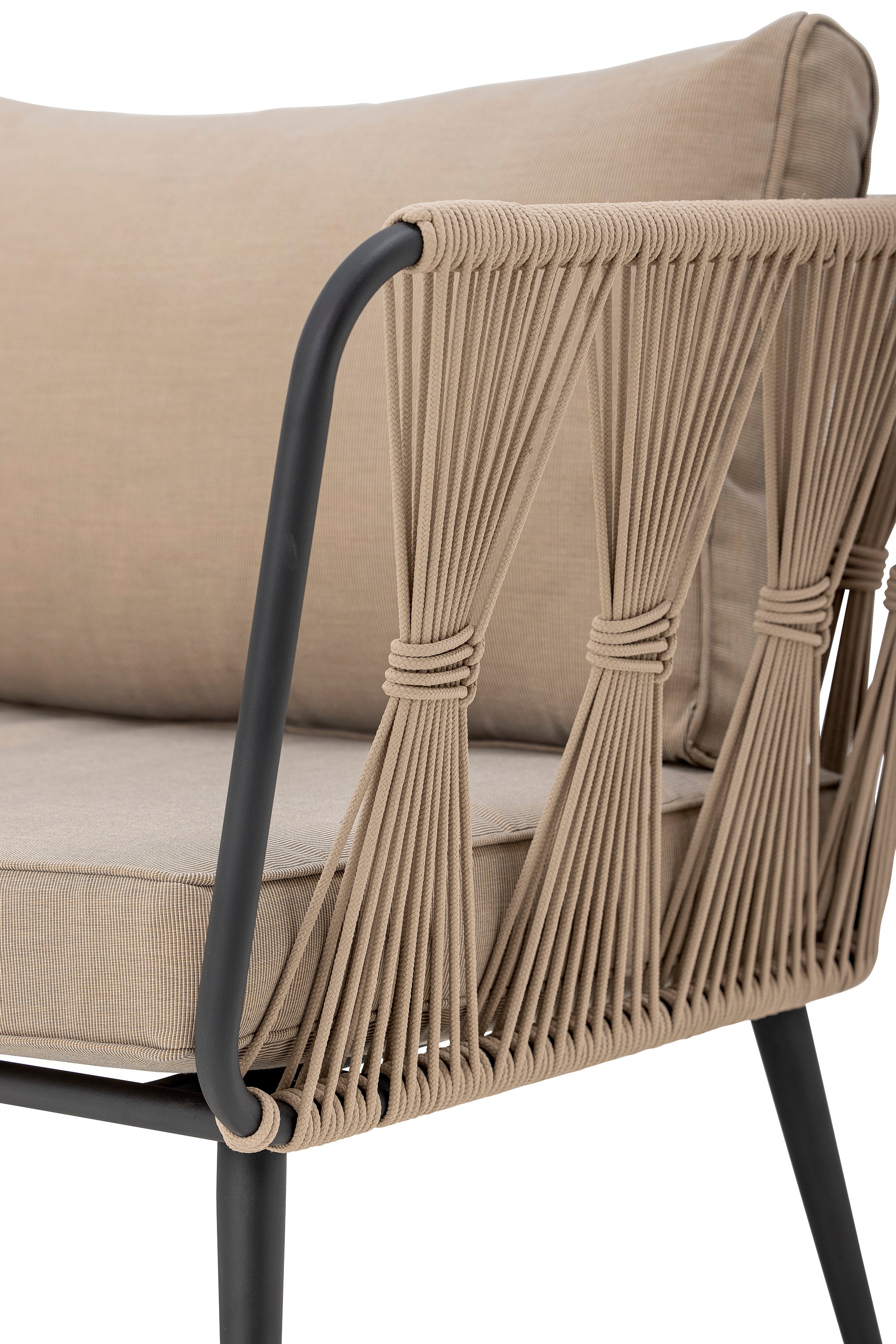 MUNDO PAVONE SOFA, BROWN-BEIGE, METAL