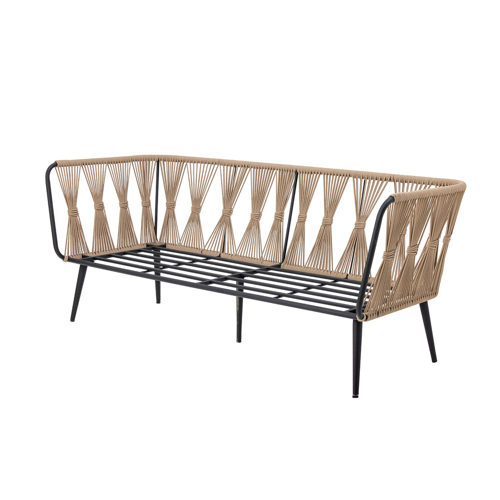 MUNDO PAVONE SOFA, BROWN-BEIGE, METAL