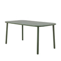 CALANA DINING TABLE, GREEN, METAL, 90 X 160 CM