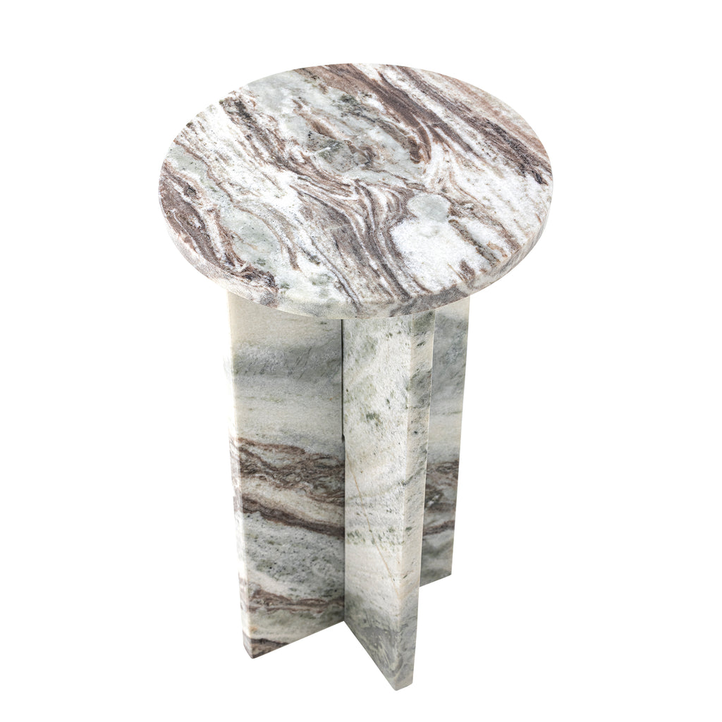 JASMIA SIDE TABLE, GREY, MARBLE Ø 30