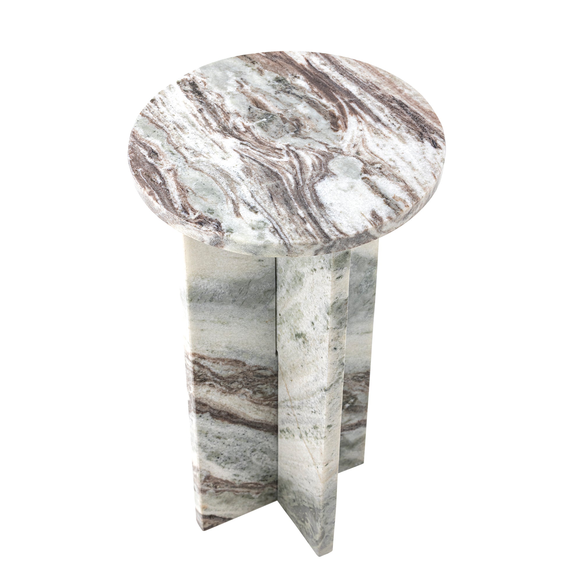 JASMIA SIDE TABLE, GREY, MARBLE Ø 30