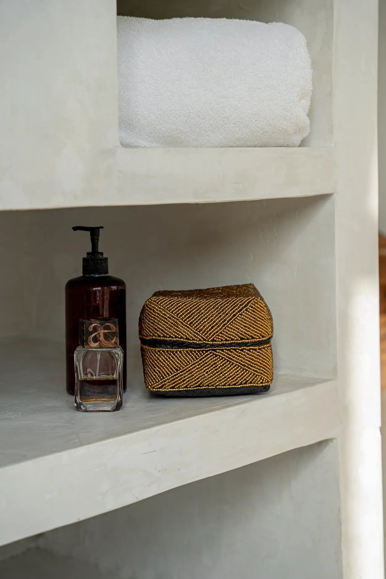 The Beaded Basket - Gold - L