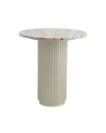 ERIE IVORY round cafe table, marble top, Ø 70